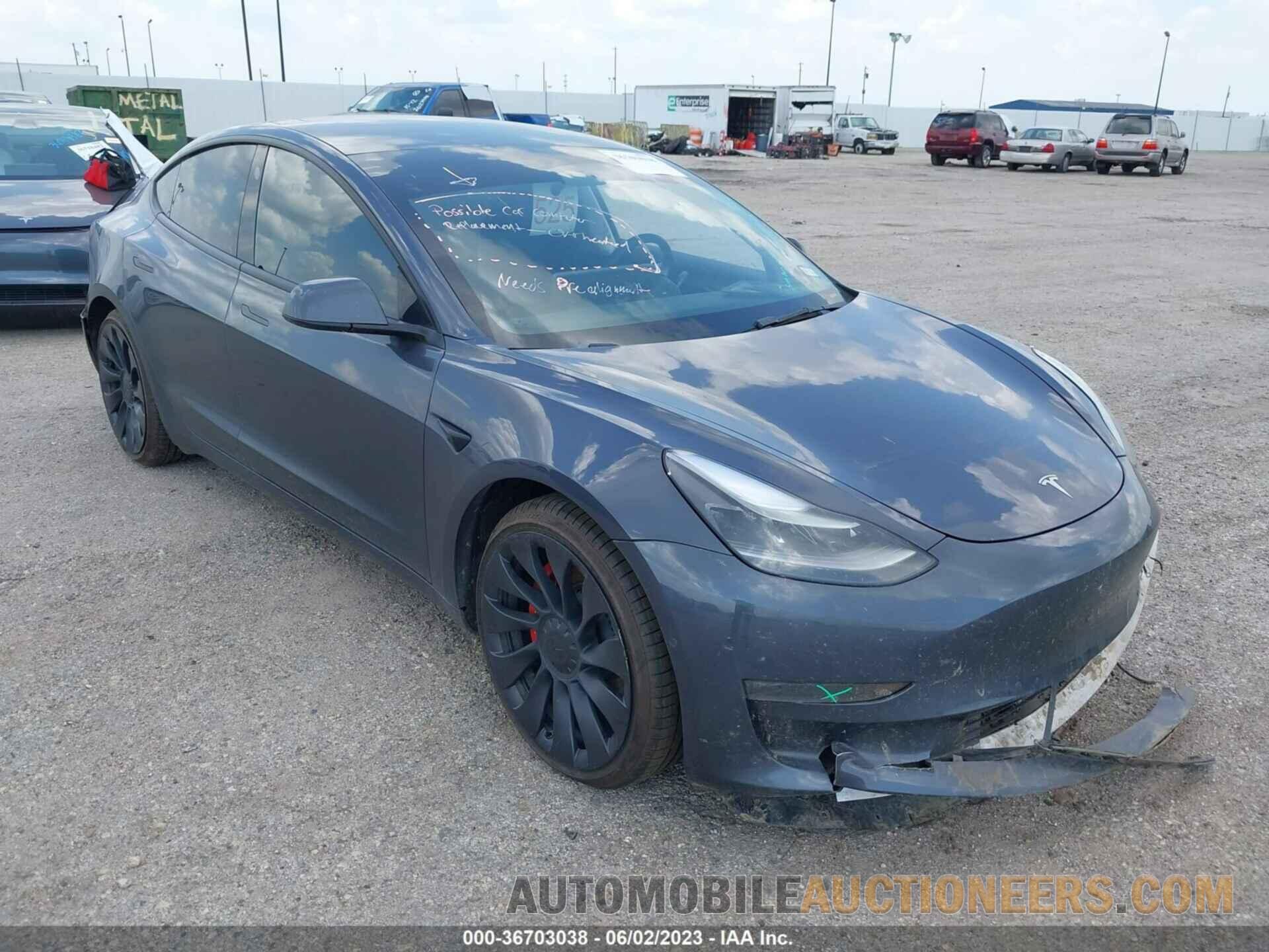 5YJ3E1EC4NF258960 TESLA MODEL 3 2022