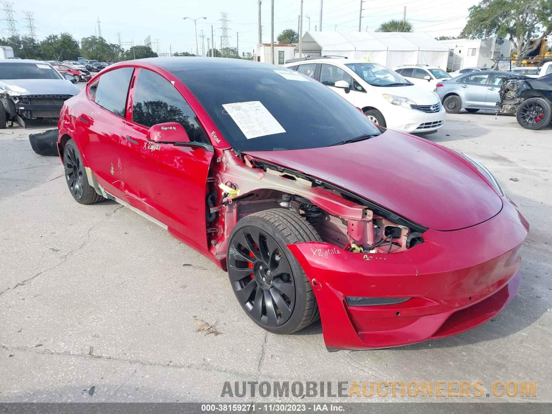 5YJ3E1EC4NF263561 TESLA MODEL 3 2022