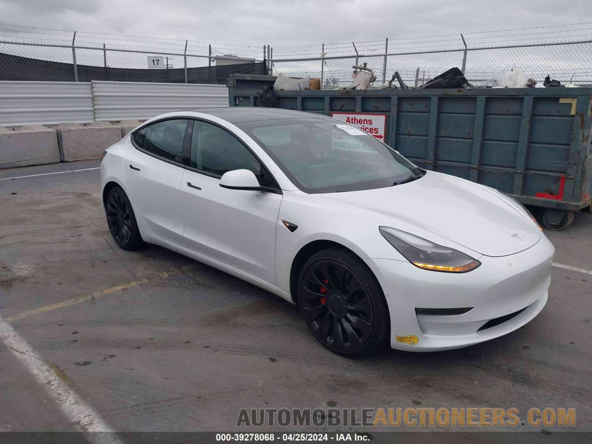 5YJ3E1EC7NF203595 TESLA MODEL 3 2022