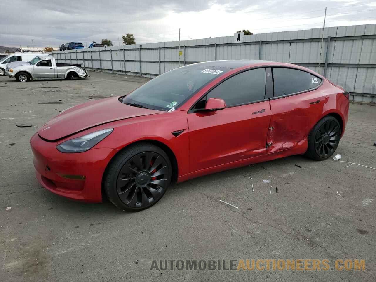 5YJ3E1EC8NF134304 TESLA MODEL 3 2022