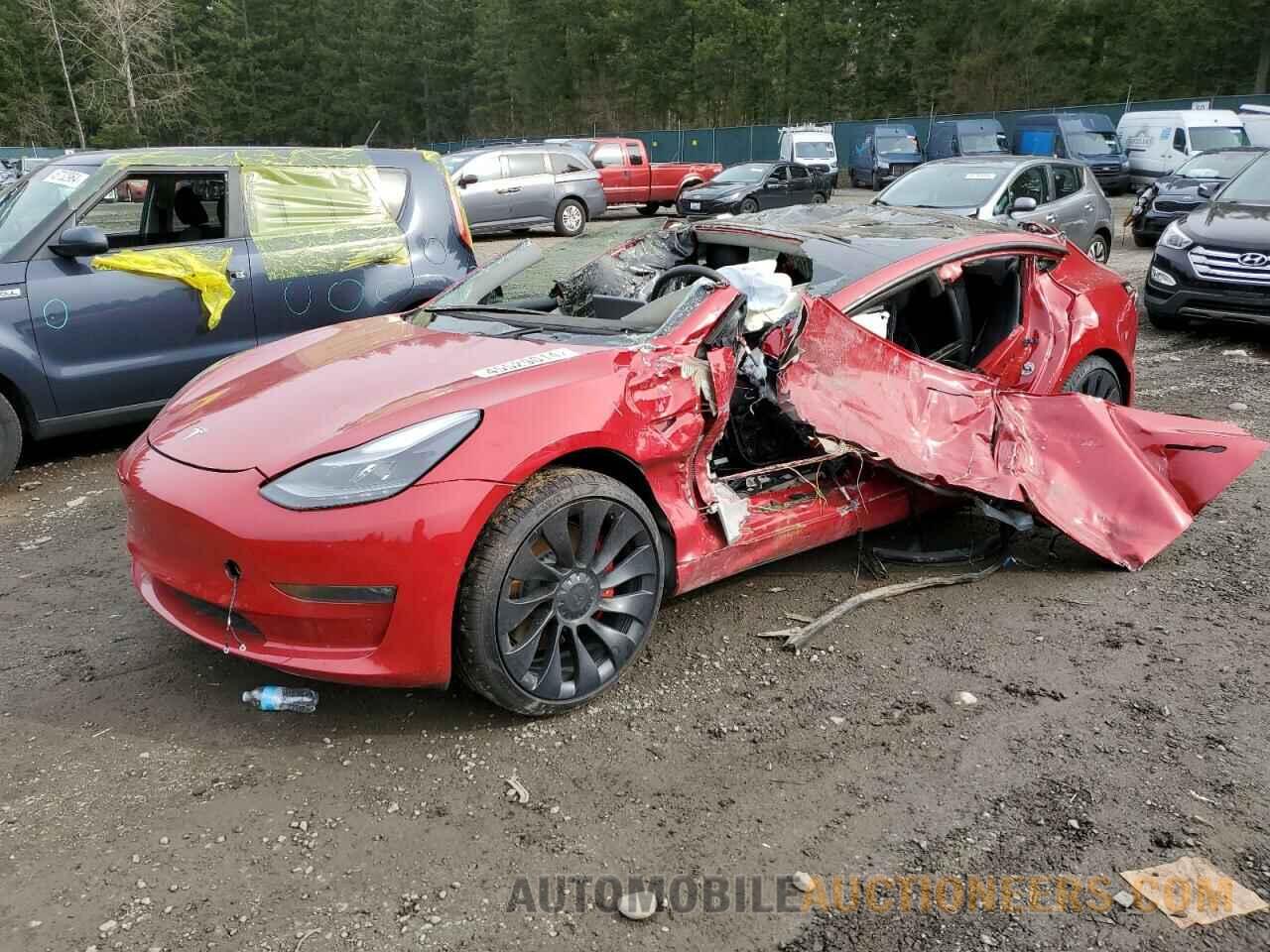 5YJ3E1EC8NF263577 TESLA MODEL 3 2022