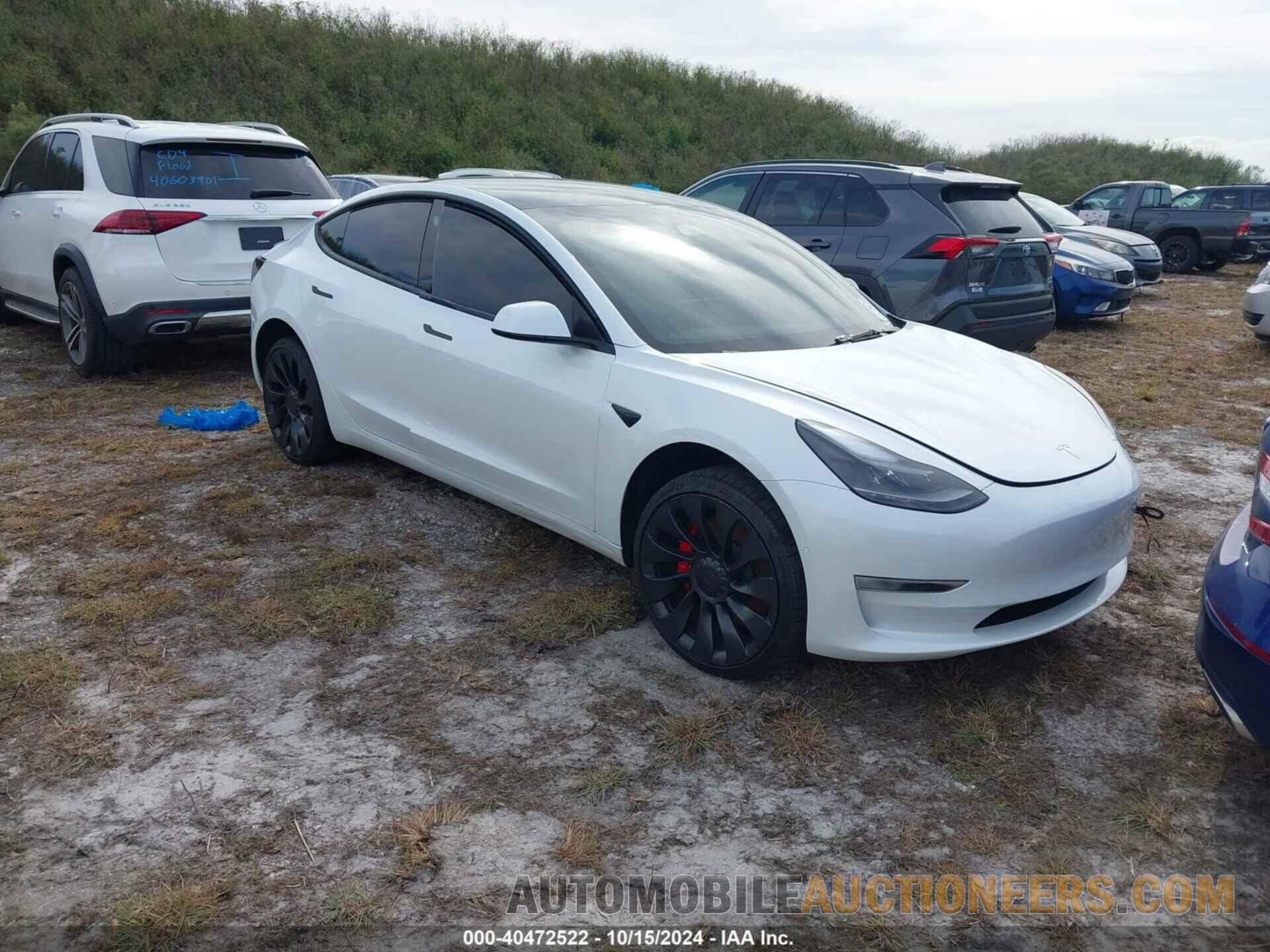 5YJ3E1EC8NF347477 TESLA MODEL 3 2022