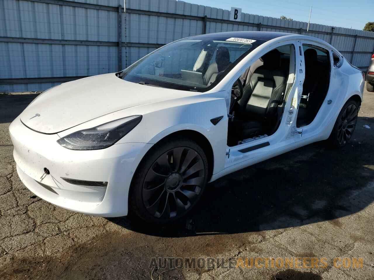 5YJ3E1ECXMF082091 TESLA MODEL 3 2021