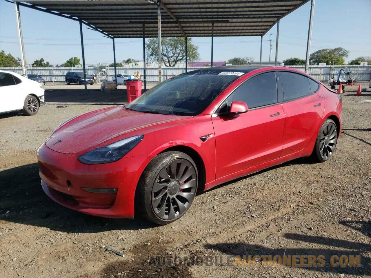 5YJ3E1ECXNF132327 TESLA MODEL 3 2022