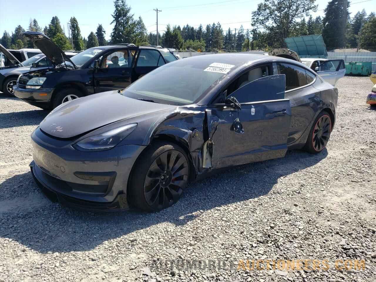 5YJ3E1ECXNF163321 TESLA MODEL 3 2022