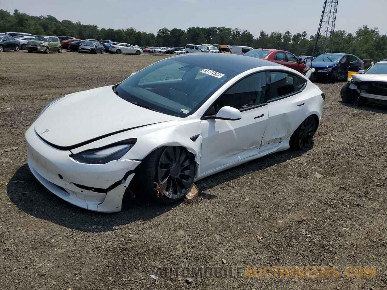 5YJ3E1ECXNF230421 TESLA MODEL 3 2022