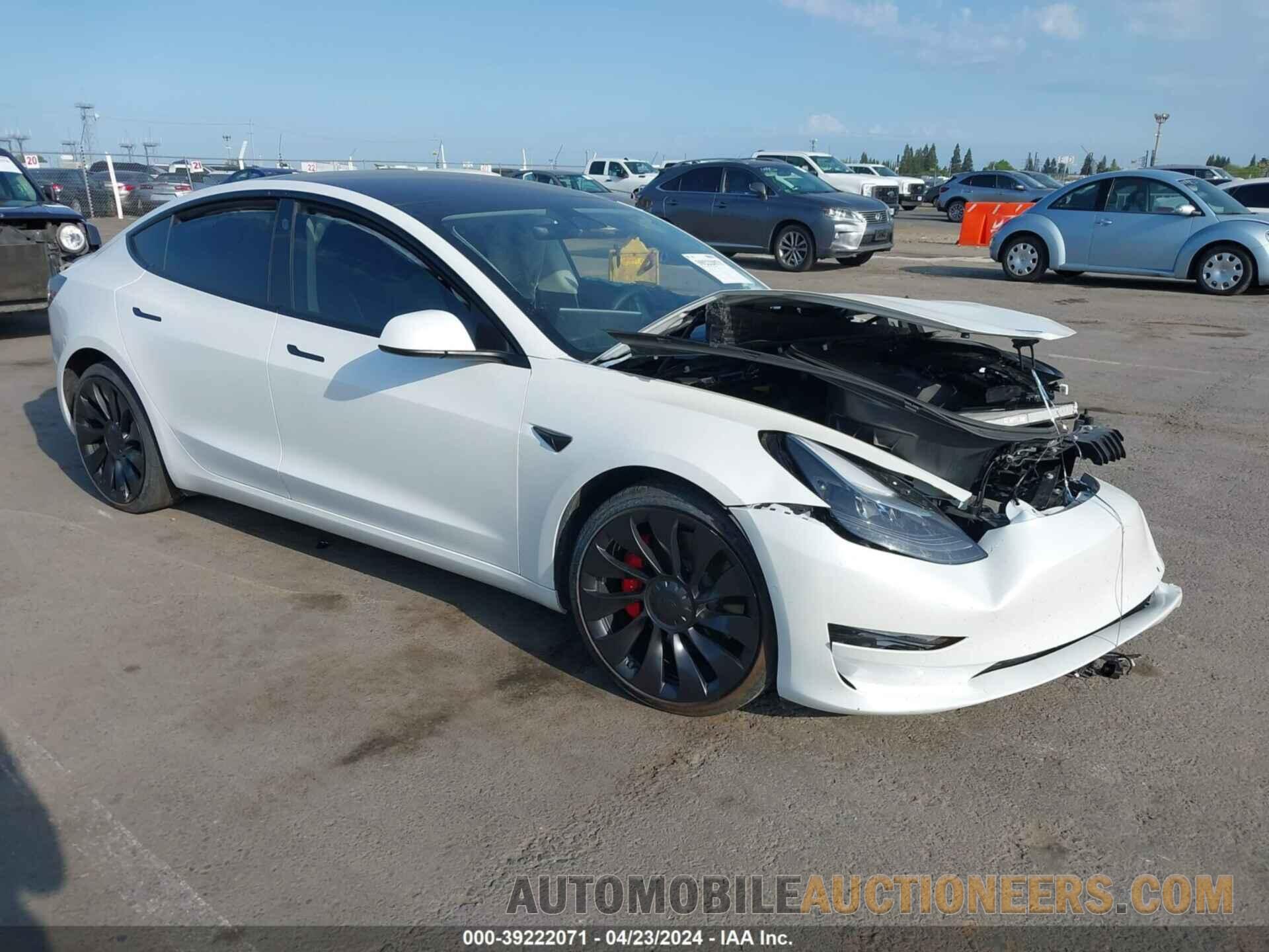 5YJ3E1ECXNF253455 TESLA MODEL 3 2022