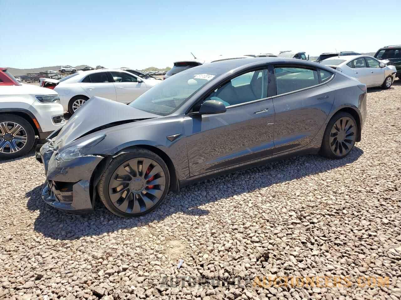 5YJ3E1ECXPF627887 TESLA MODEL 3 2023