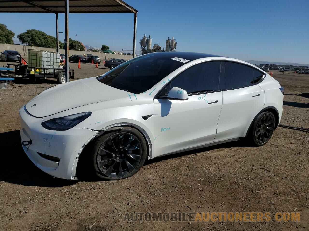 5YJYGDEE1MF142522 TESLA MODEL Y 2021