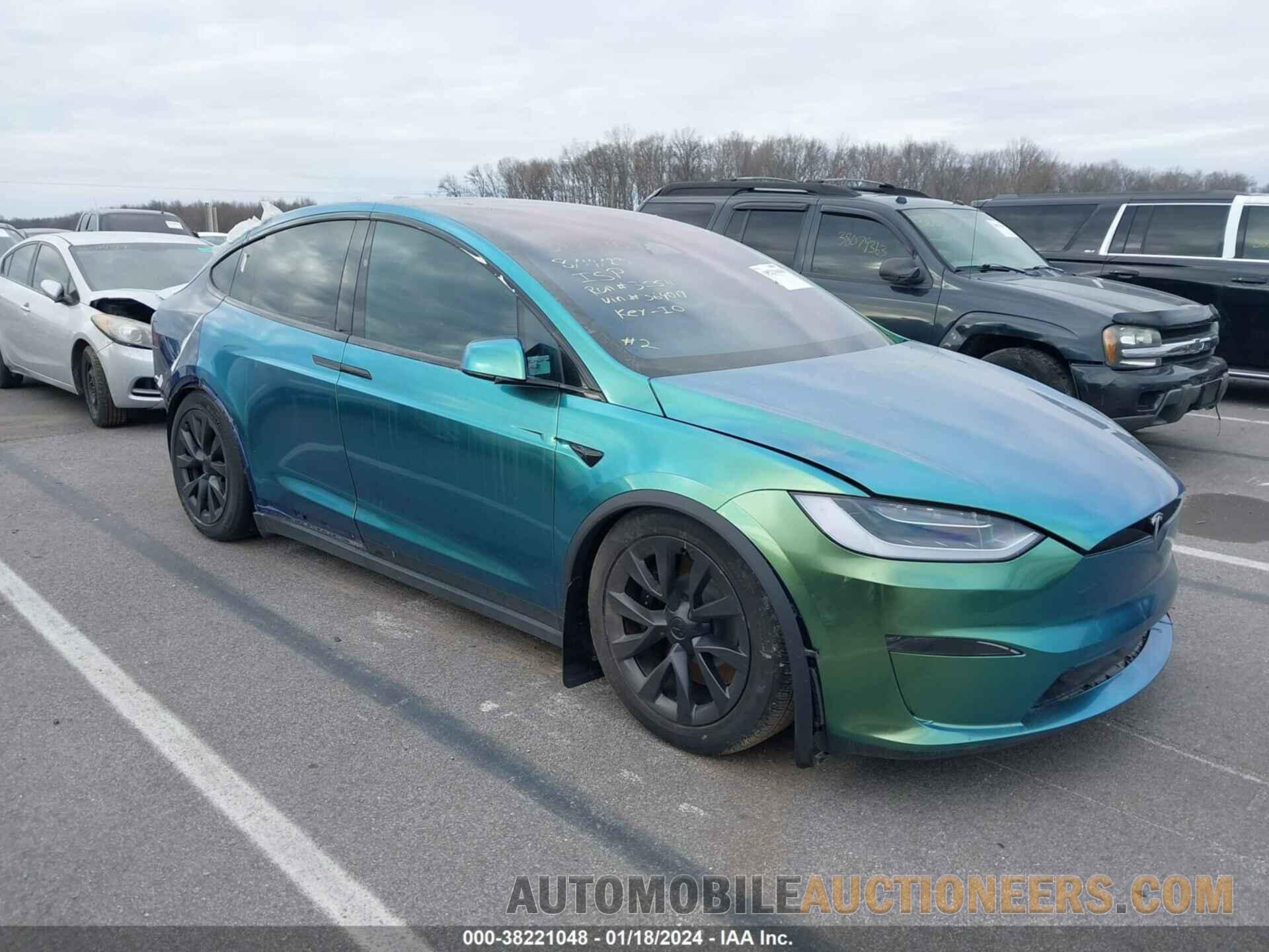 7SAXCAE53NF364019 TESLA MODEL X 2022