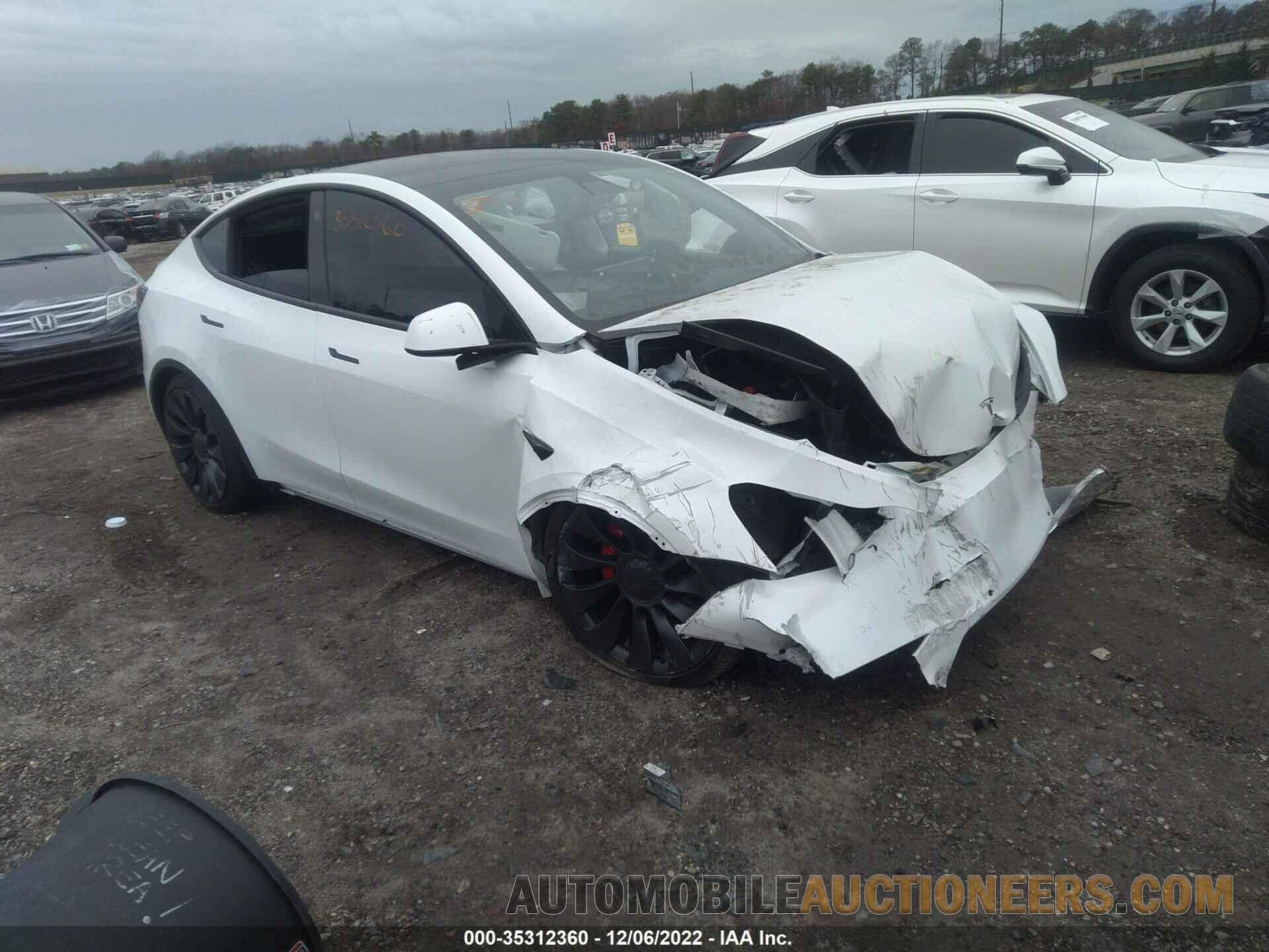 7SAYGDEF8NF376881 TESLA MODEL Y 2022