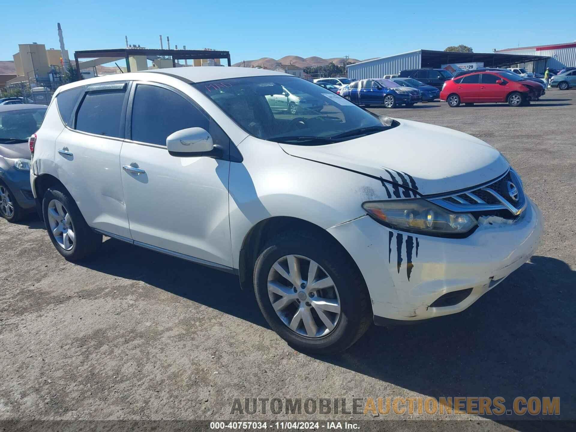 JN8AZ1MU0DW200638 NISSAN MURANO 2013