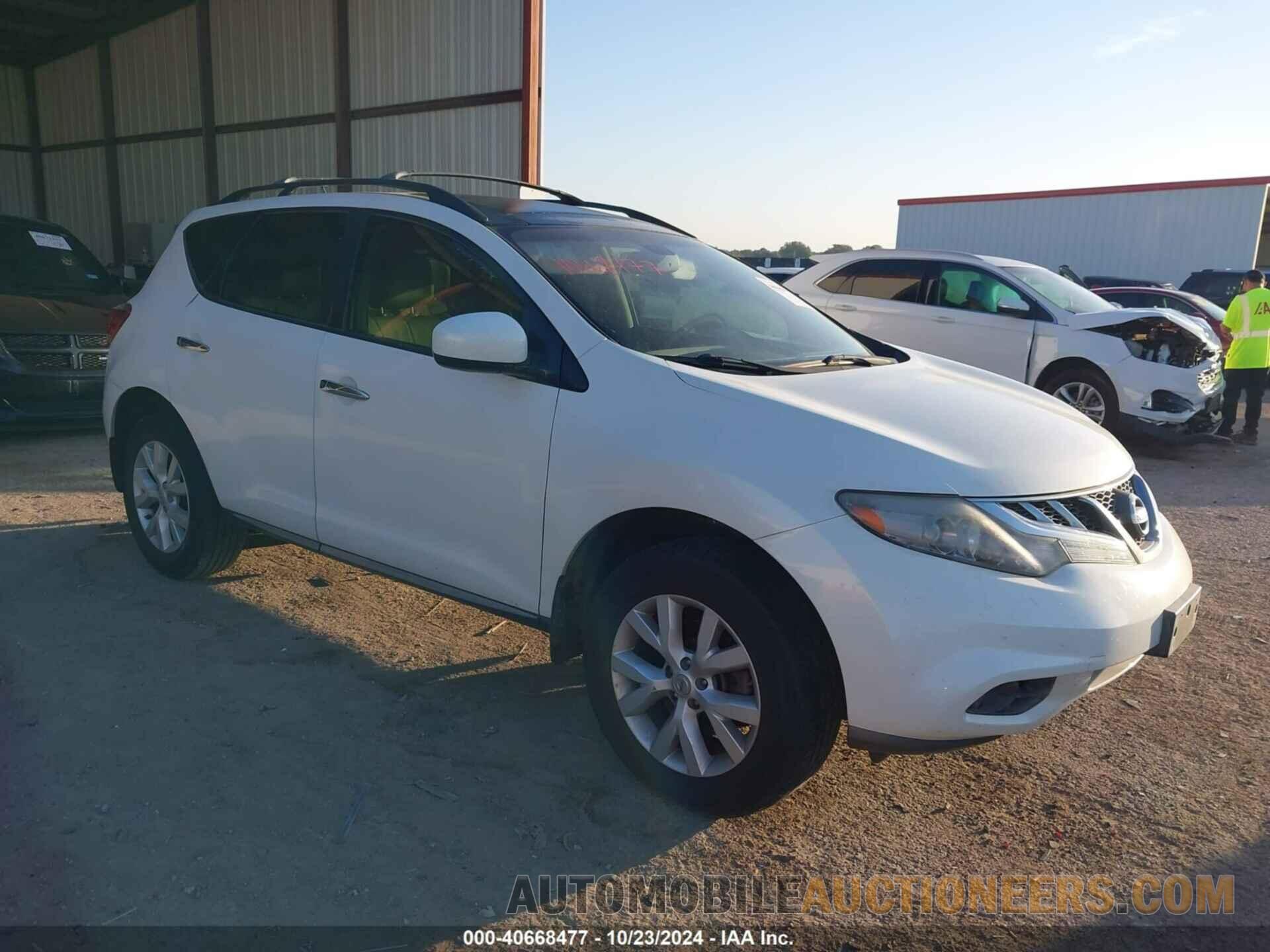 JN8AZ1MU3DW208944 NISSAN MURANO 2013