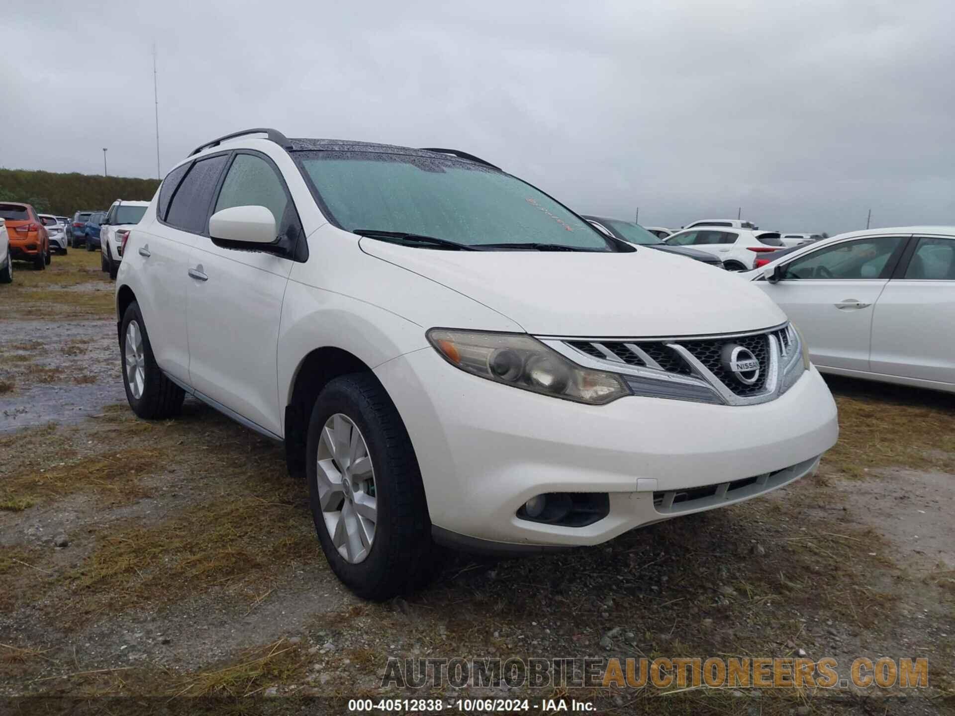 JN8AZ1MU3DW211780 NISSAN MURANO 2013