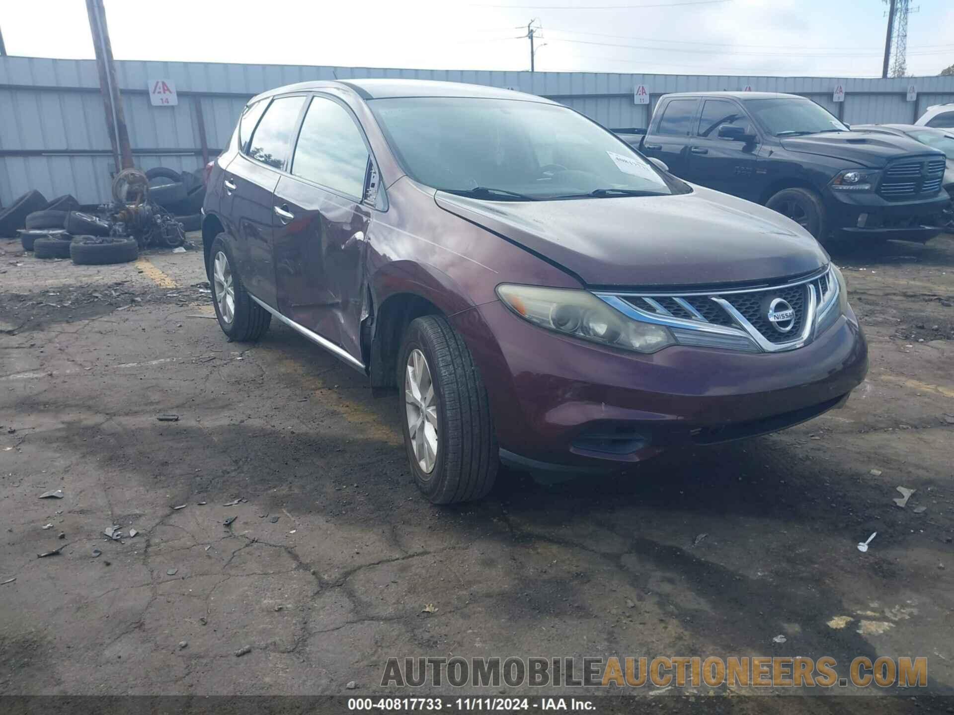 JN8AZ1MU4DW210539 NISSAN MURANO 2013