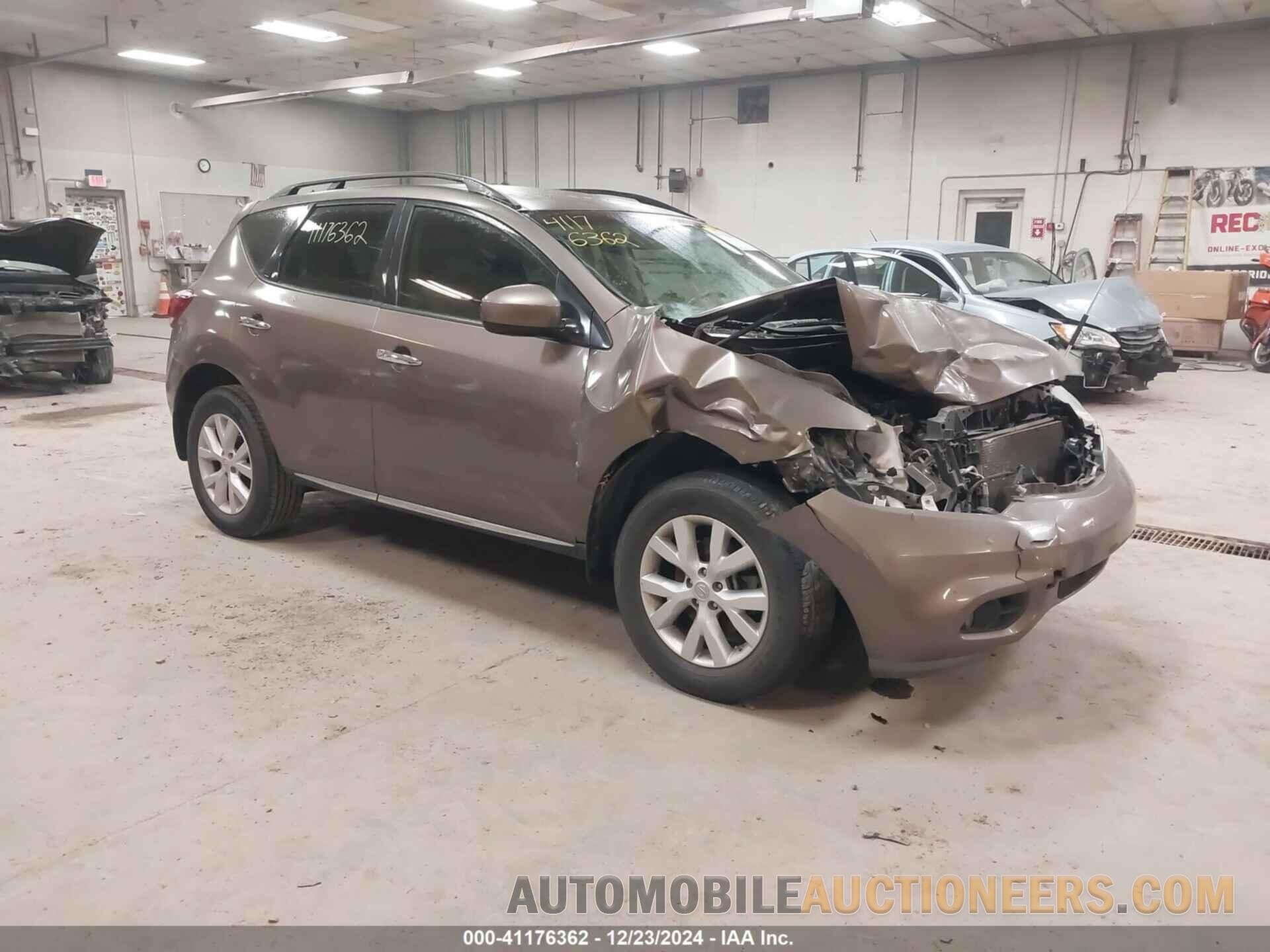 JN8AZ1MU4DW212985 NISSAN MURANO 2013