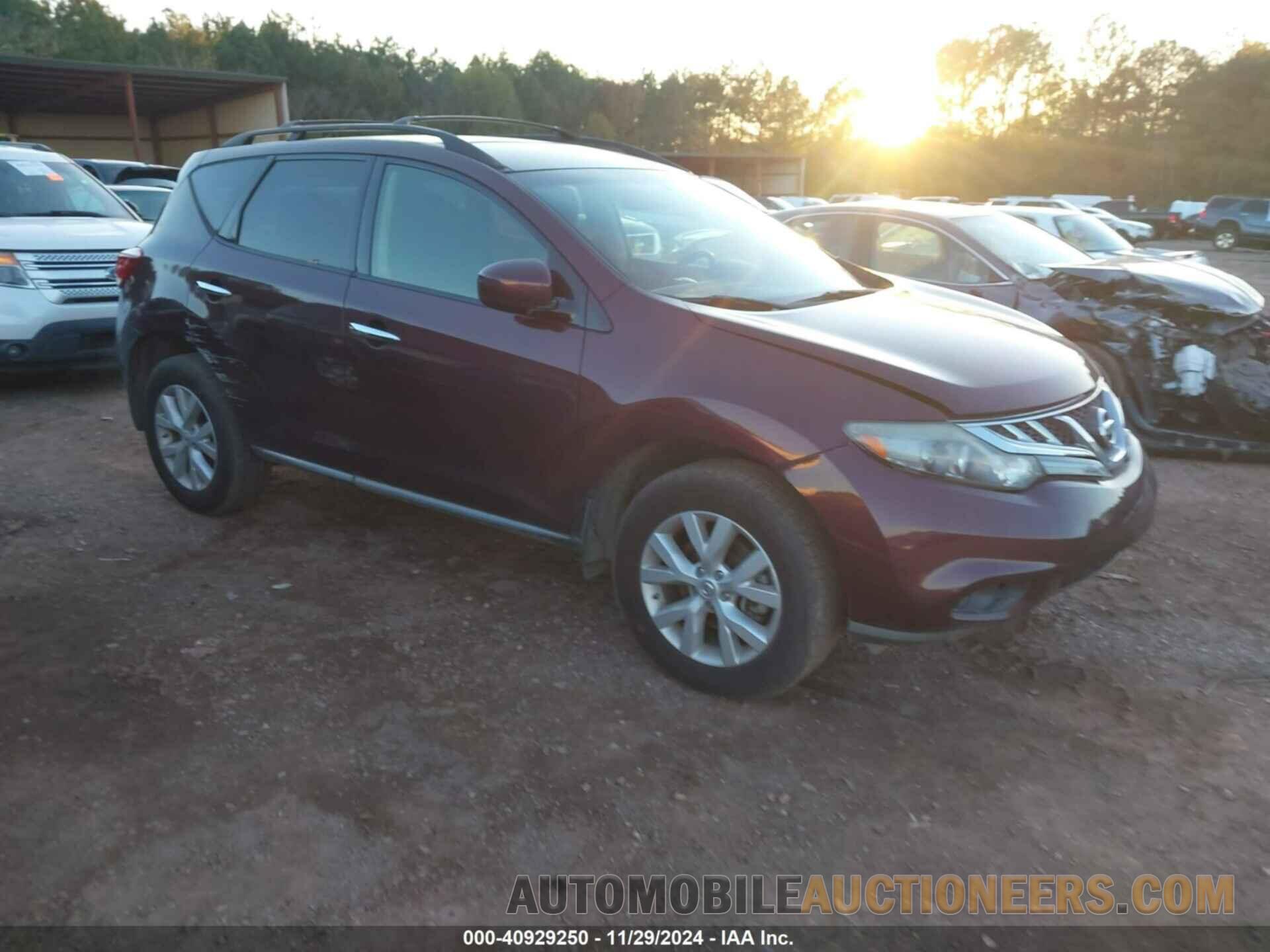 JN8AZ1MUXDW213400 NISSAN MURANO 2013