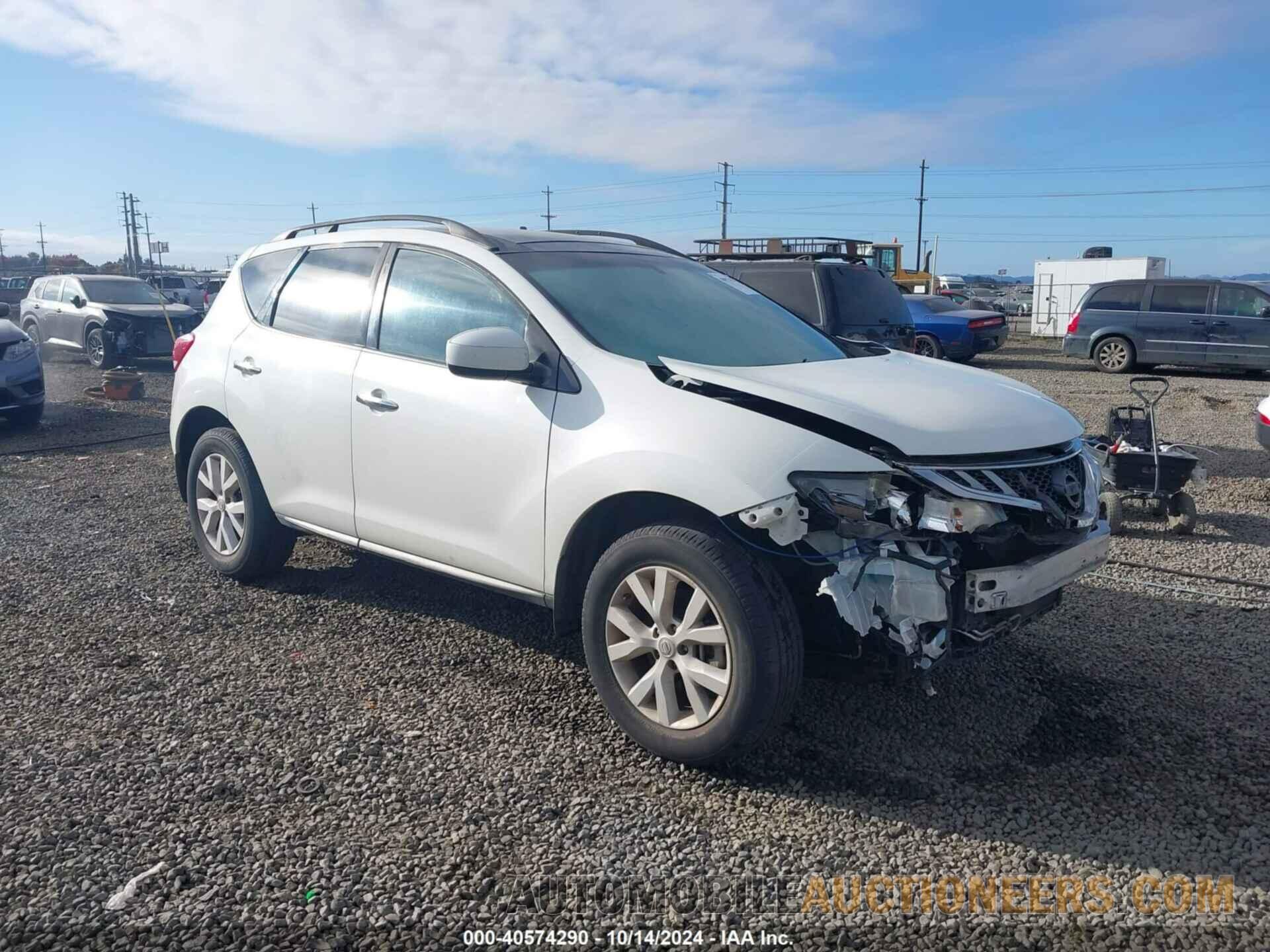 JN8AZ1MW2BW156267 NISSAN MURANO 2011