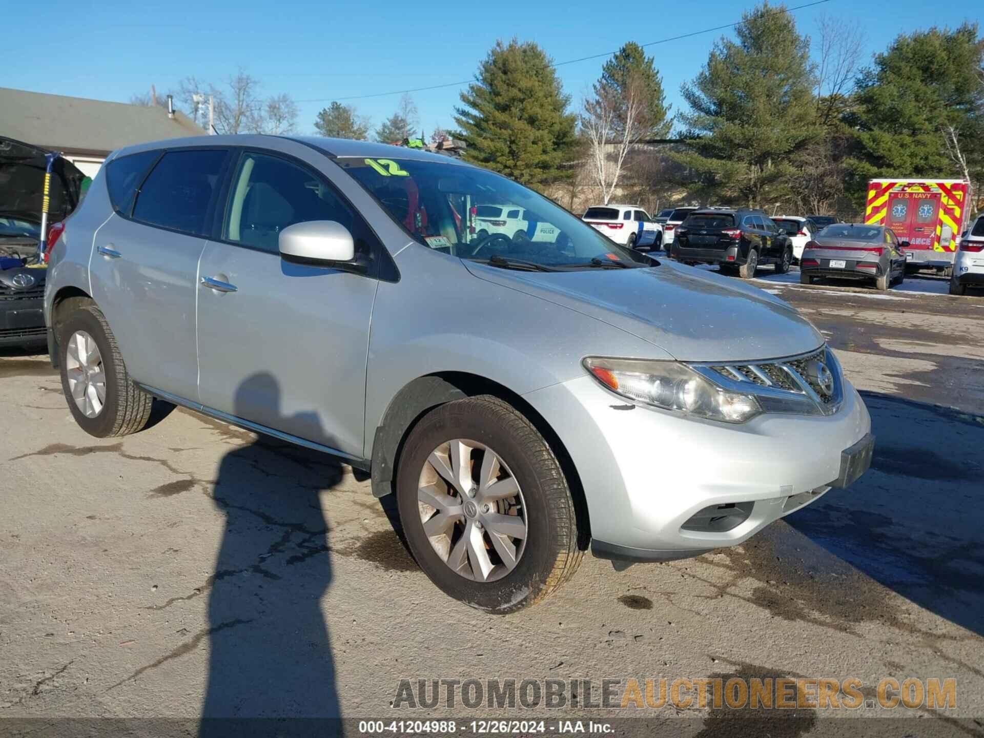 JN8AZ1MW2CW210975 NISSAN MURANO 2012