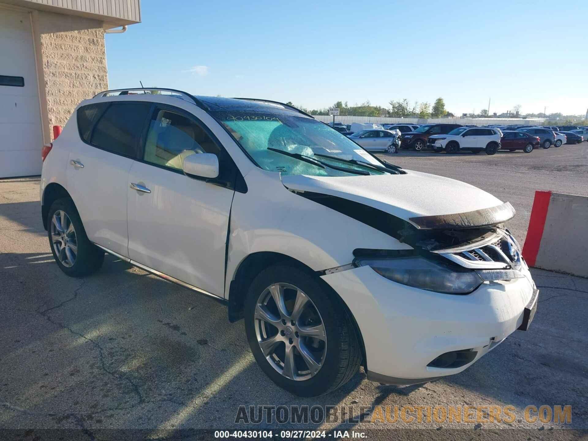 JN8AZ1MW2CW239926 NISSAN MURANO 2012