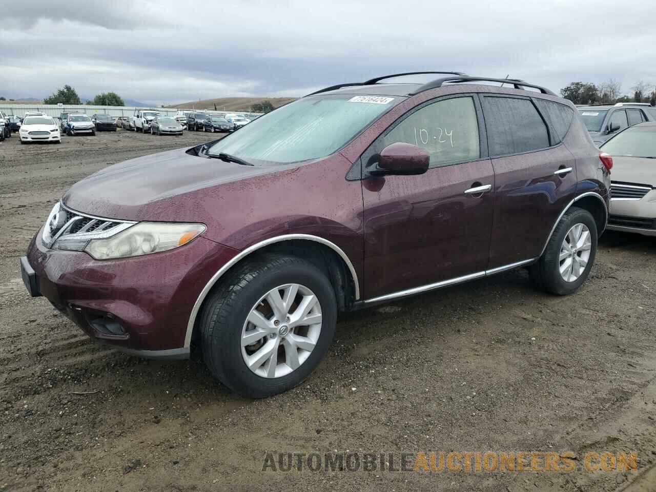 JN8AZ1MW2DW316229 NISSAN MURANO 2013