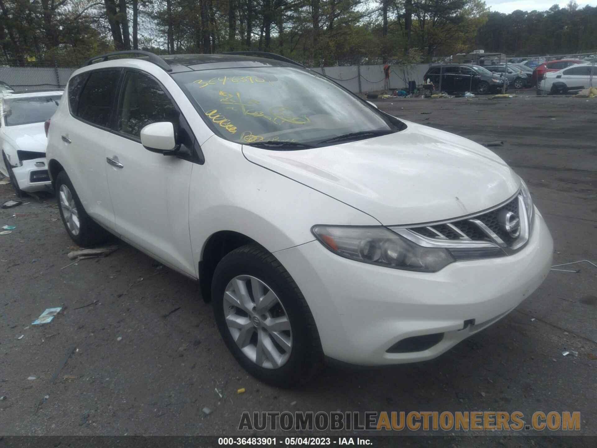 JN8AZ1MW3CW220771 NISSAN MURANO 2012