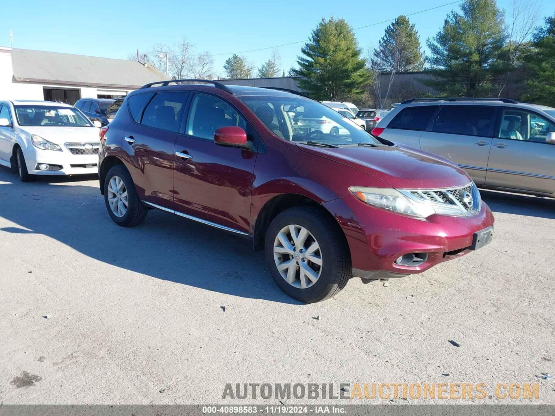 JN8AZ1MW3CW235805 NISSAN MURANO 2012