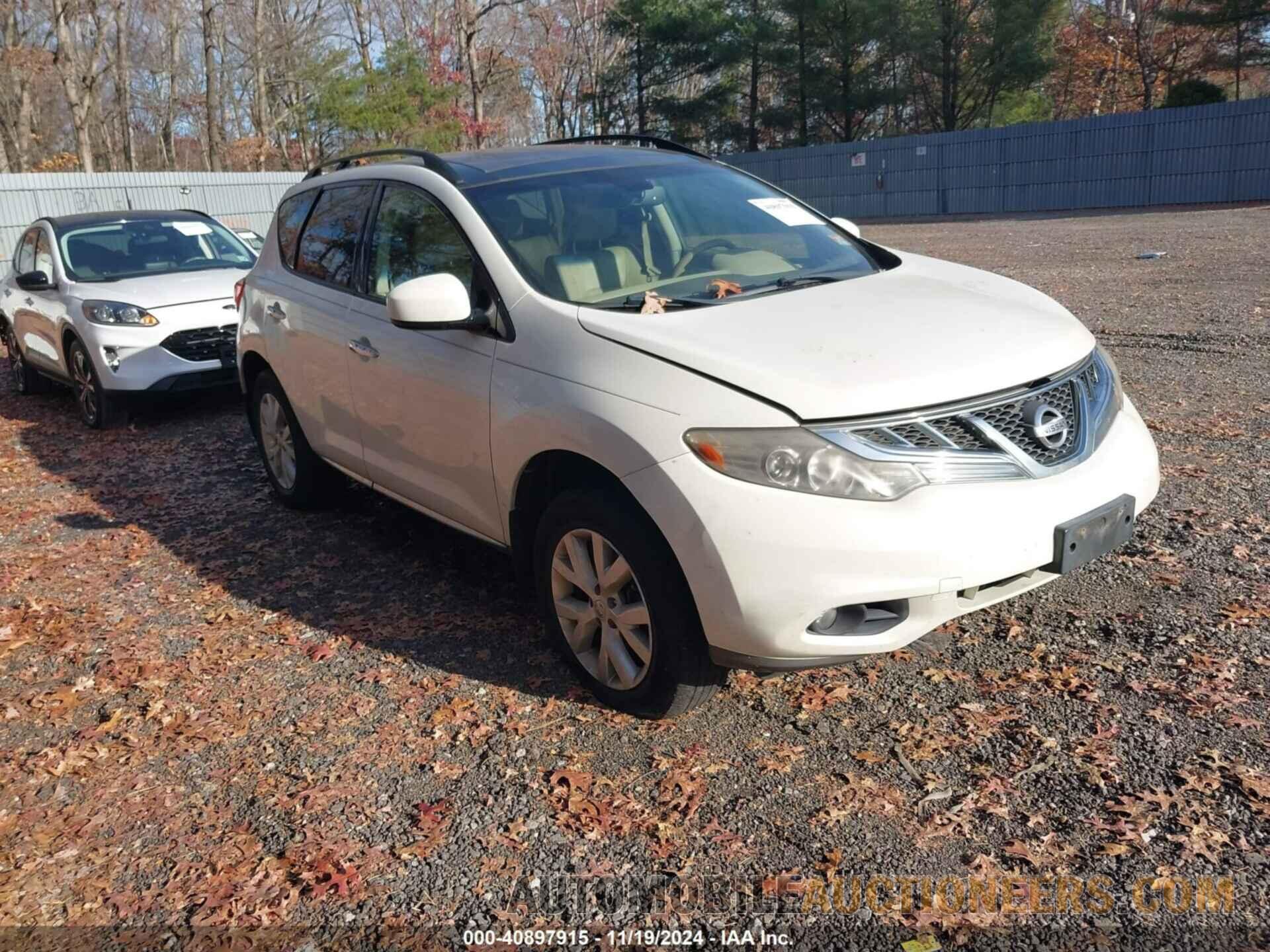 JN8AZ1MW3DW306826 NISSAN MURANO 2013