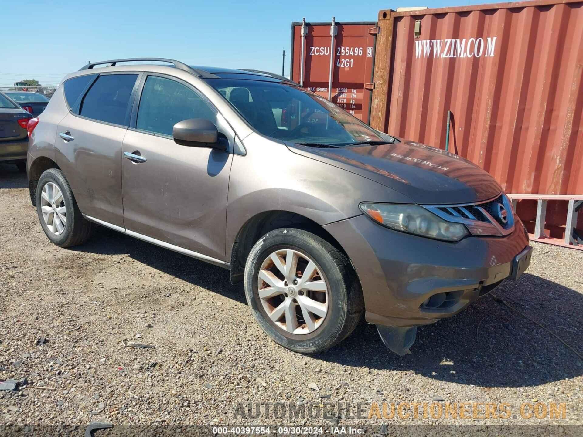 JN8AZ1MW4CW230774 NISSAN MURANO 2012