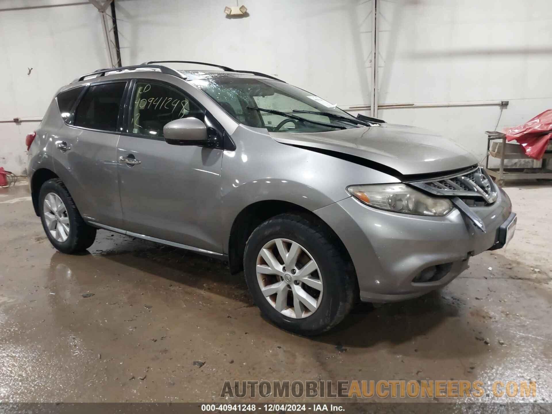 JN8AZ1MW6CW230579 NISSAN MURANO 2012