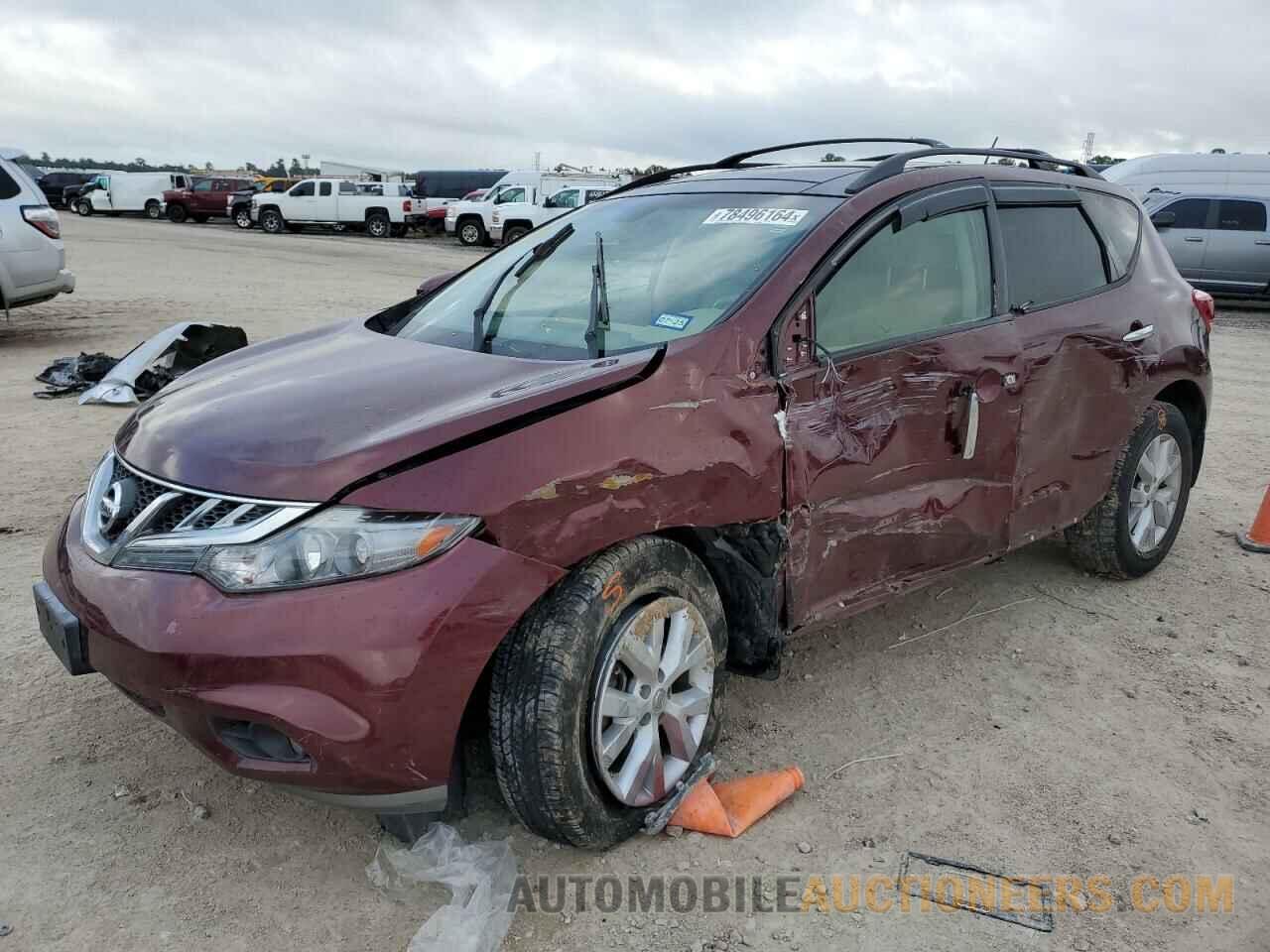 JN8AZ1MW7CW208137 NISSAN MURANO 2012