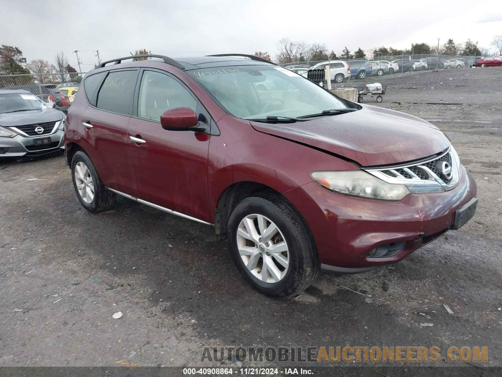 JN8AZ1MW9CW209564 NISSAN MURANO 2012