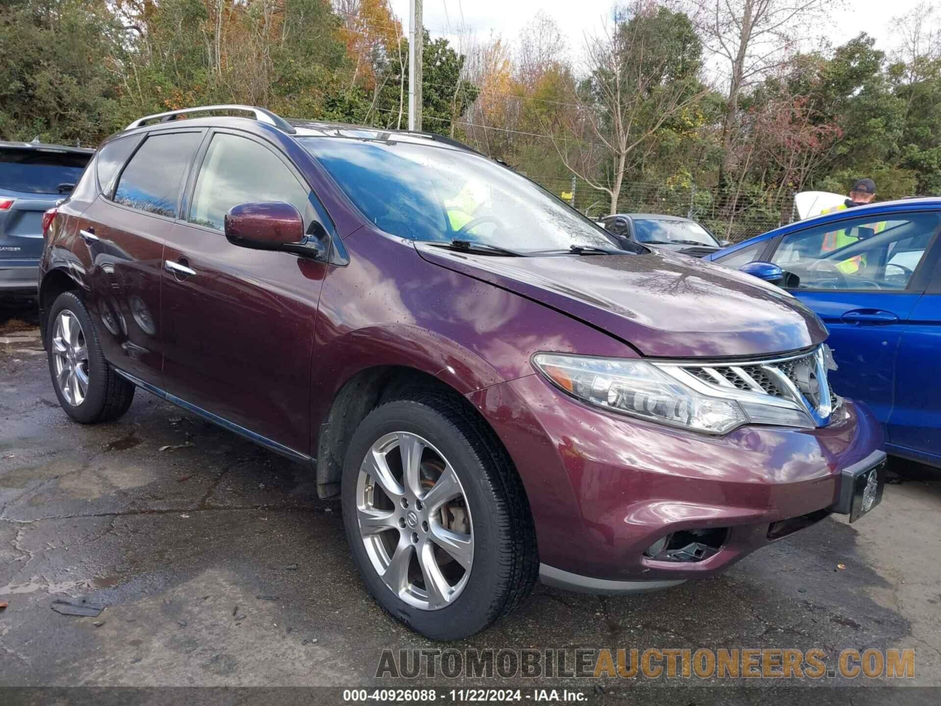 JN8AZ1MWXEW505549 NISSAN MURANO 2014