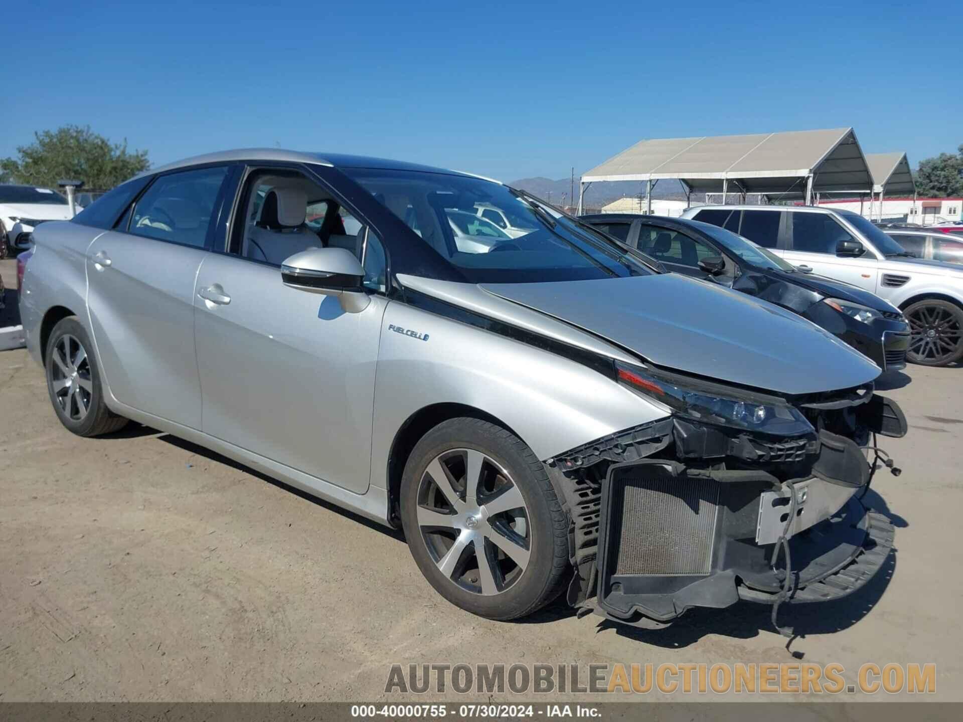 JTDBVRBDXKA006741 TOYOTA MIRAI 2019