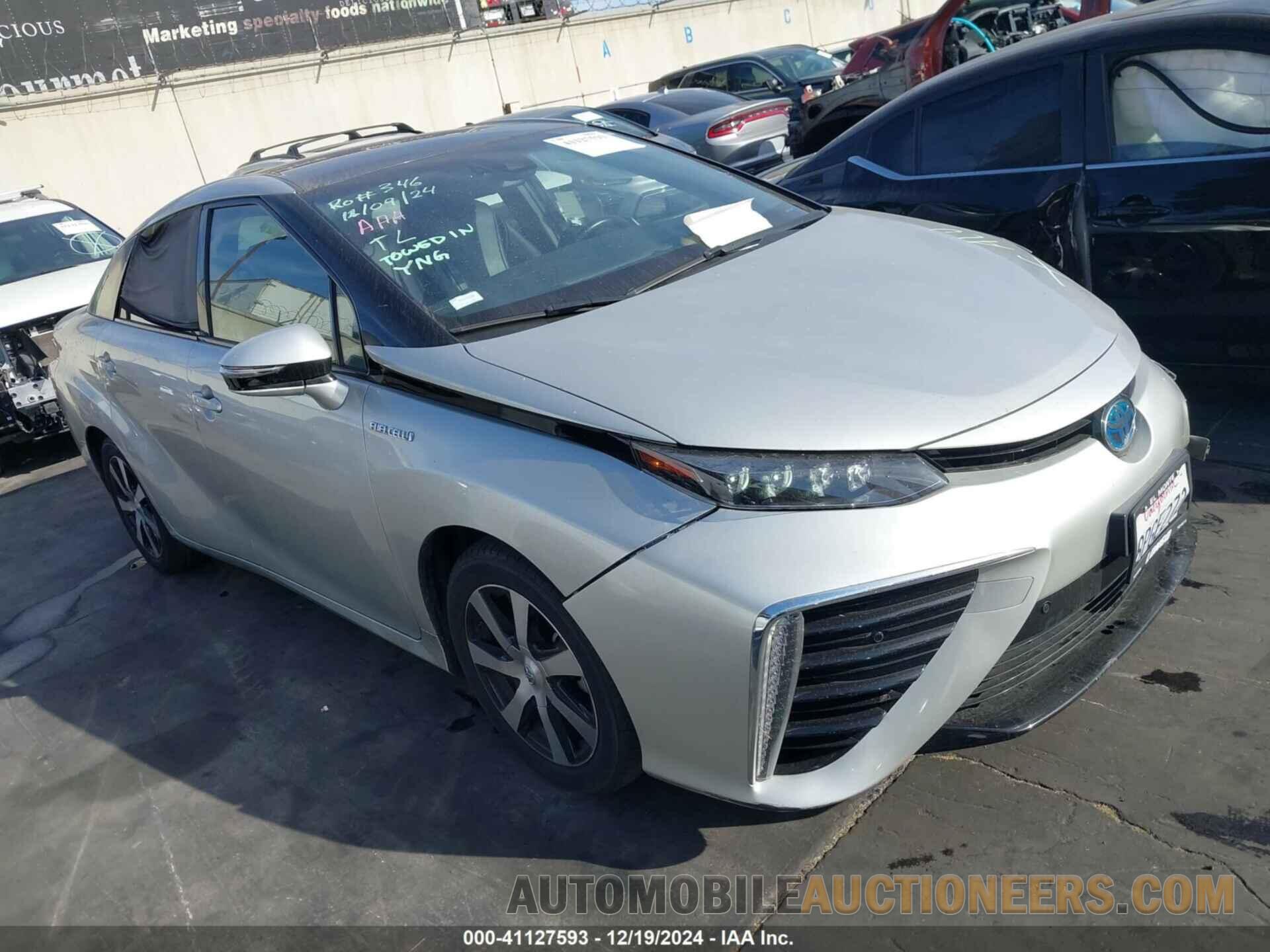 JTDBVRBDXKA007873 TOYOTA MIRAI 2019