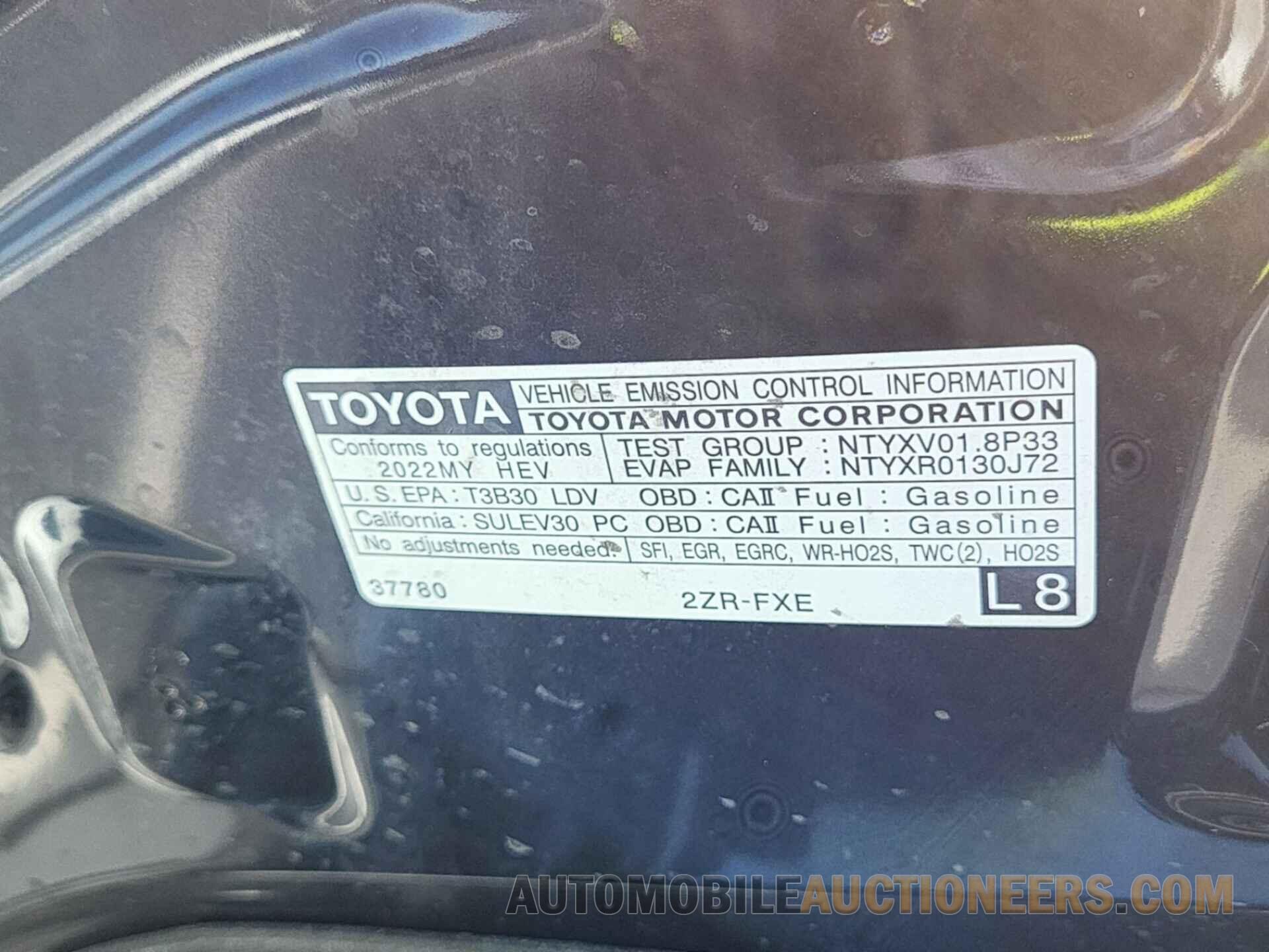 JTDKAMFU2N3178585 TOYOTA PRIUS 2022