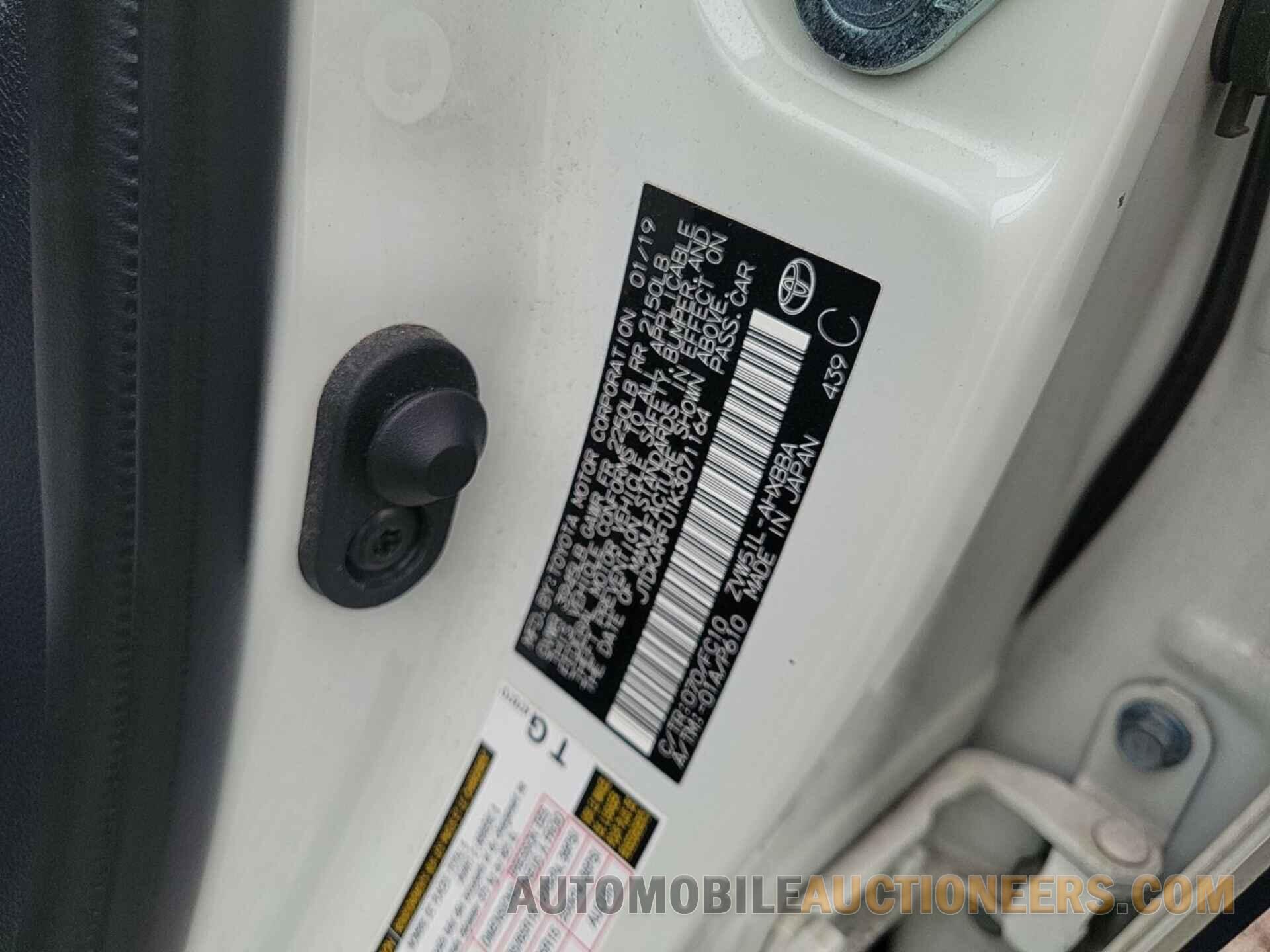 JTDKARFU1K3071164 TOYOTA PRIUS 2019