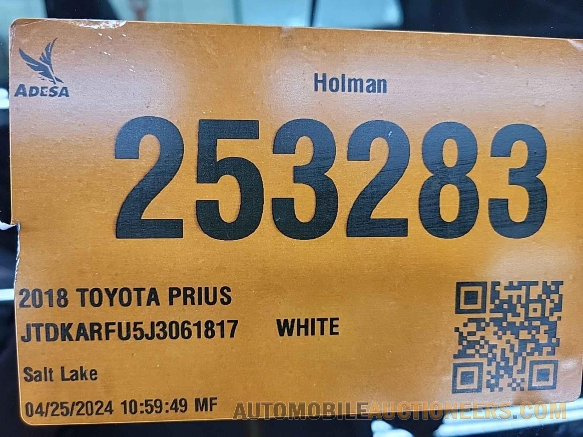 JTDKARFU5J3061817 TOYOTA PRIUS 2018