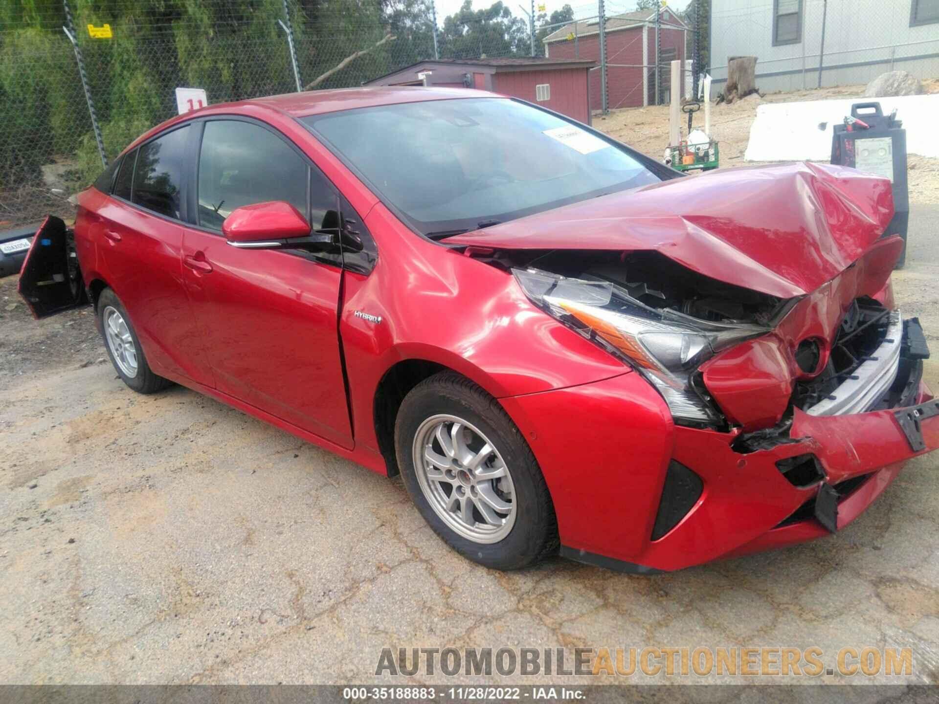 JTDKBRFUXJ3591018 TOYOTA PRIUS 2018