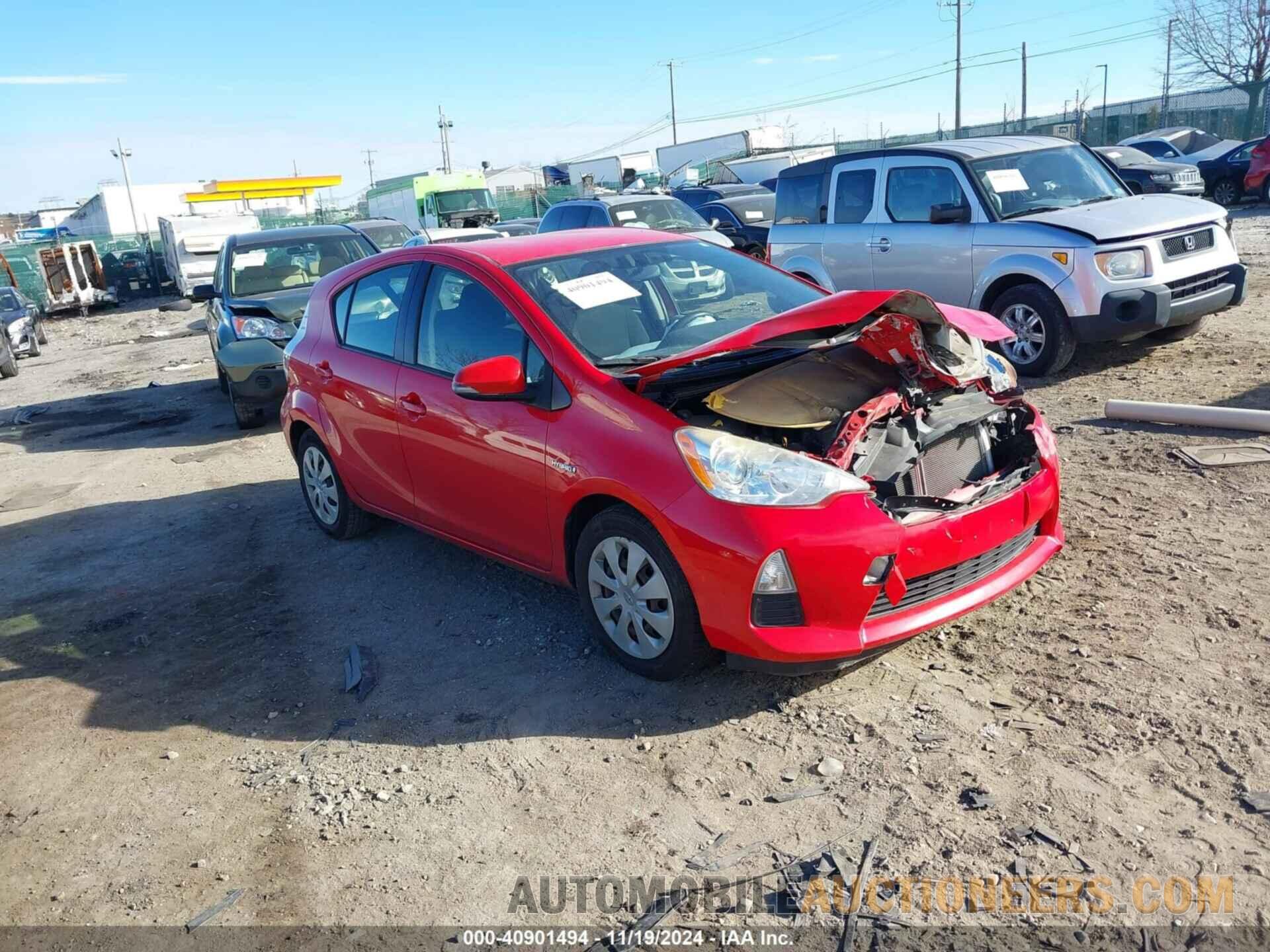 JTDKDTB34C1511831 TOYOTA PRIUS C 2012