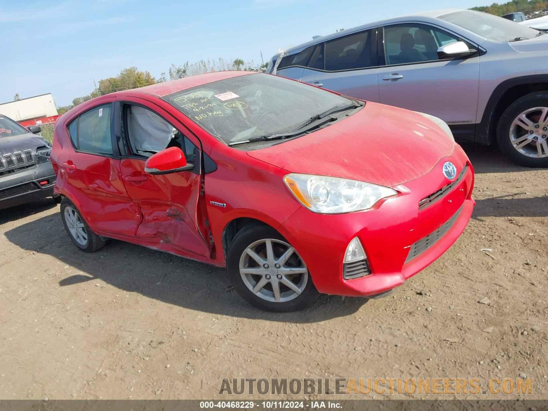 JTDKDTB36C1013873 TOYOTA PRIUS C 2012