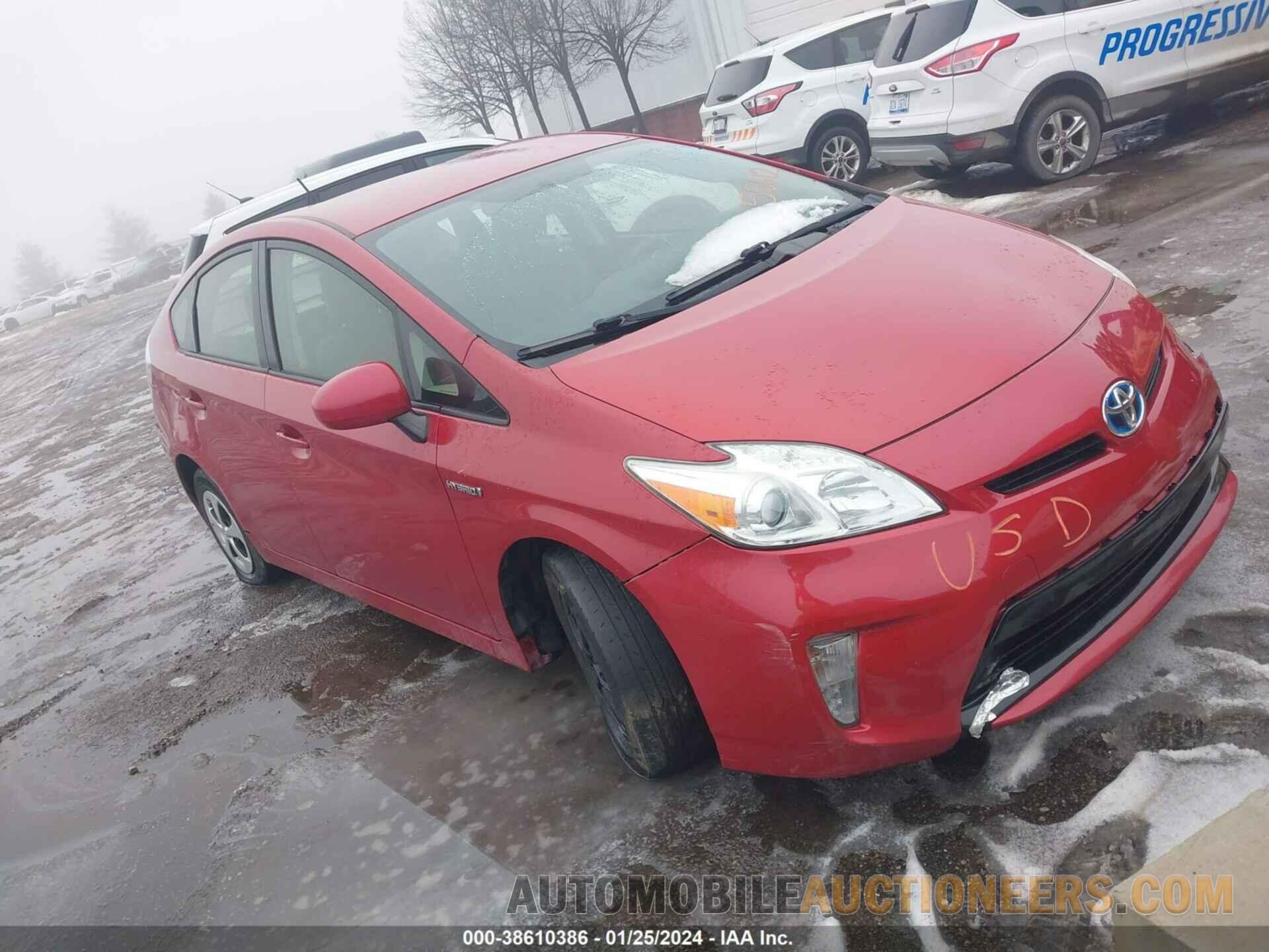 JTDKN3DU0F1878278 TOYOTA PRIUS 2015