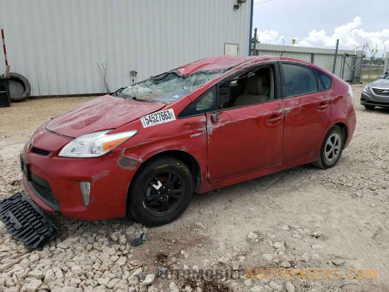 JTDKN3DU1F1877883 TOYOTA PRIUS 2015