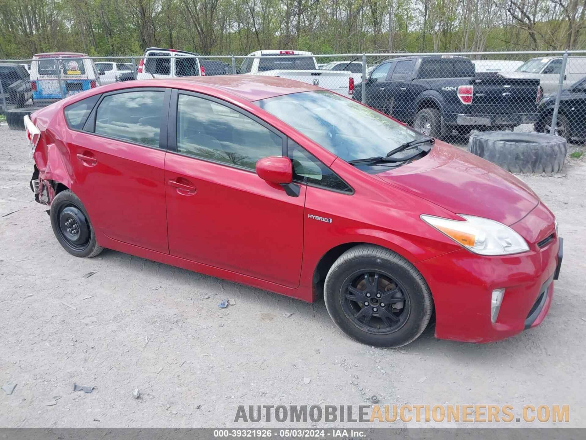 JTDKN3DU6C0336460 TOYOTA PRIUS 2012