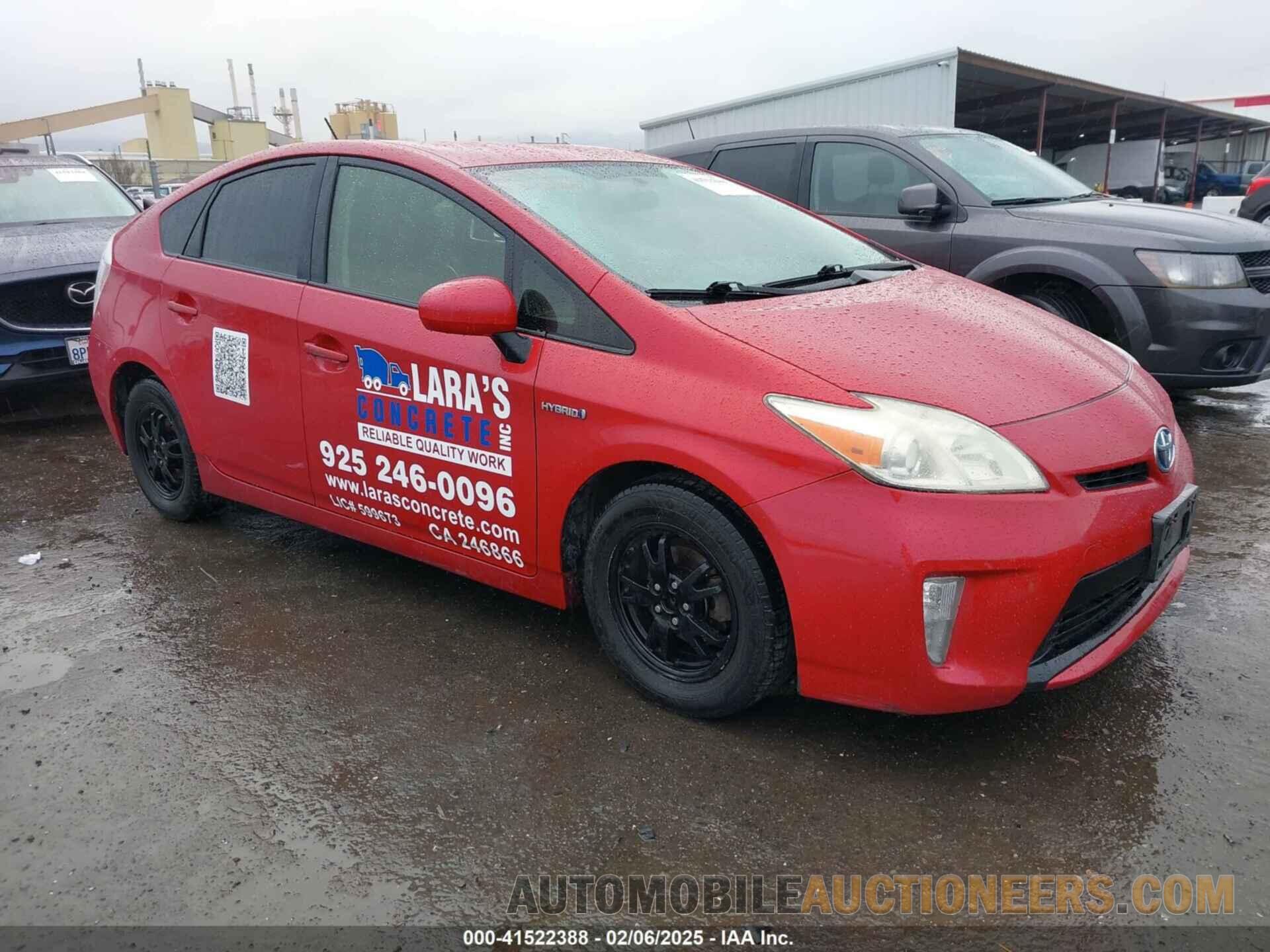 JTDKN3DU6E1742347 TOYOTA PRIUS 2014