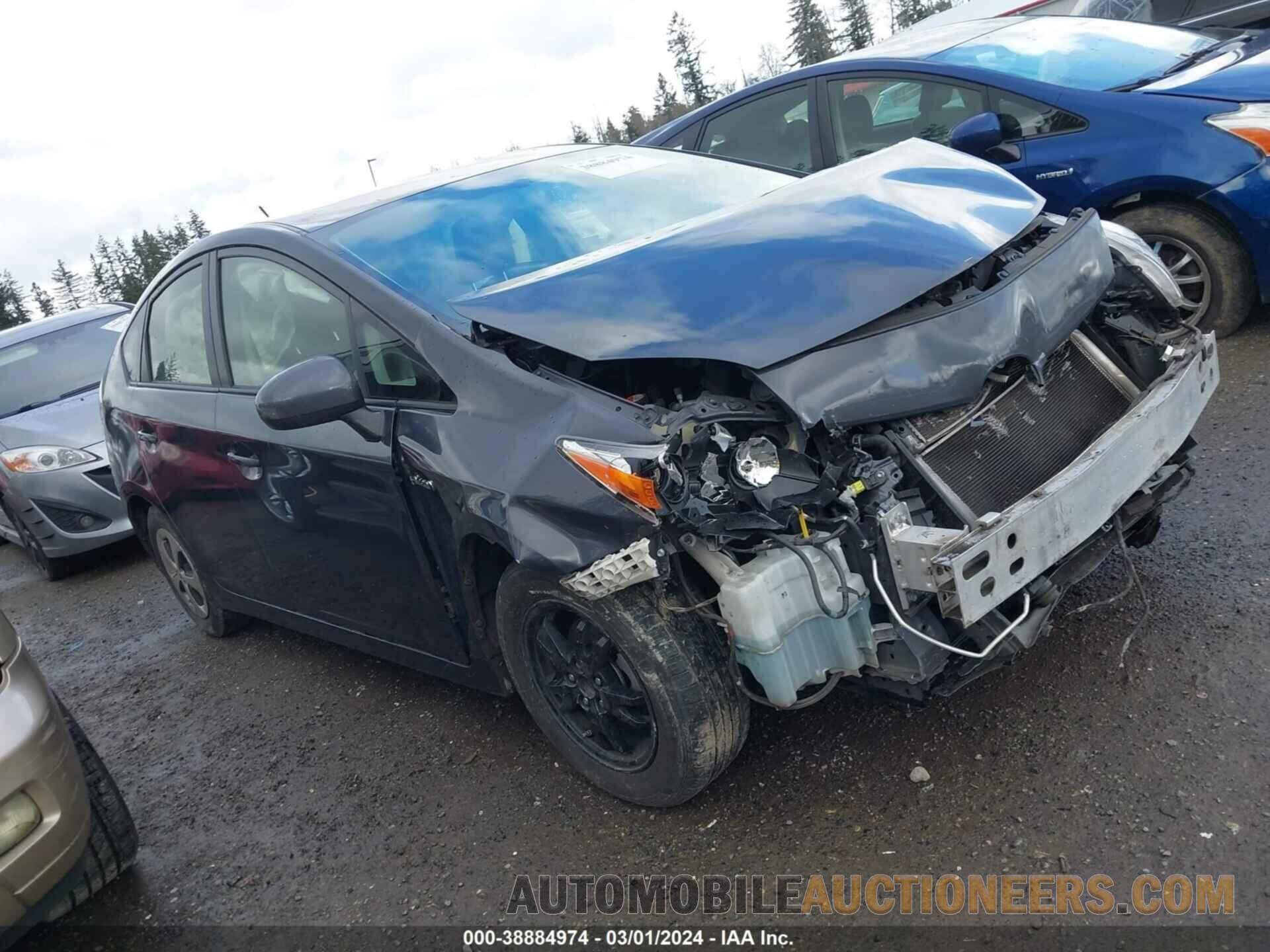 JTDKN3DU7F1888628 TOYOTA PRIUS 2015