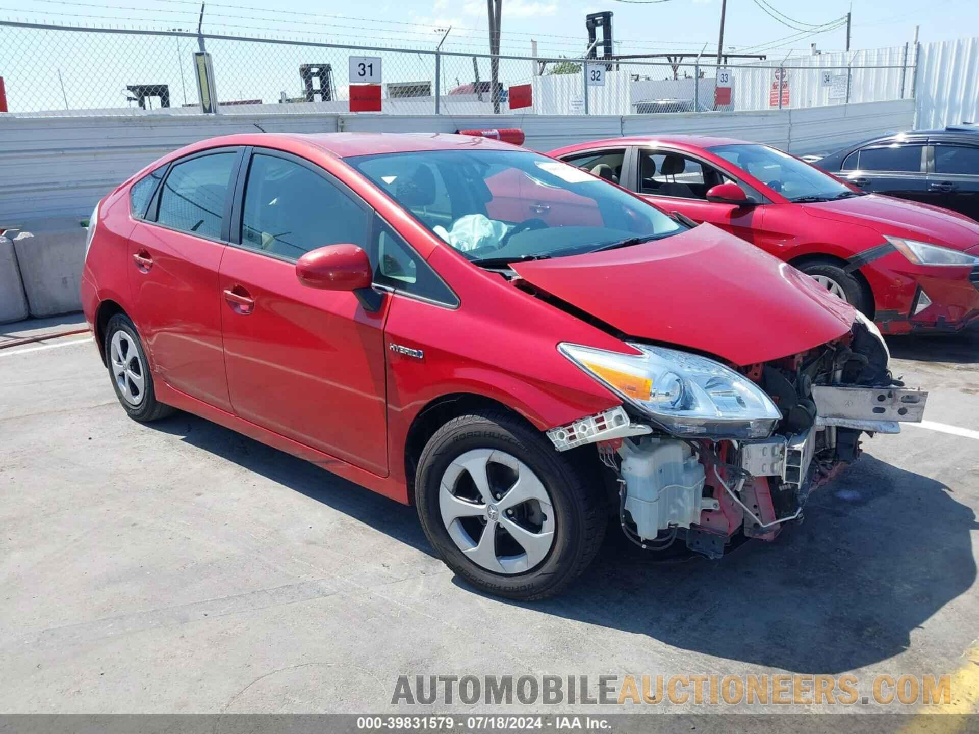 JTDKN3DUXC5383431 TOYOTA PRIUS 2012