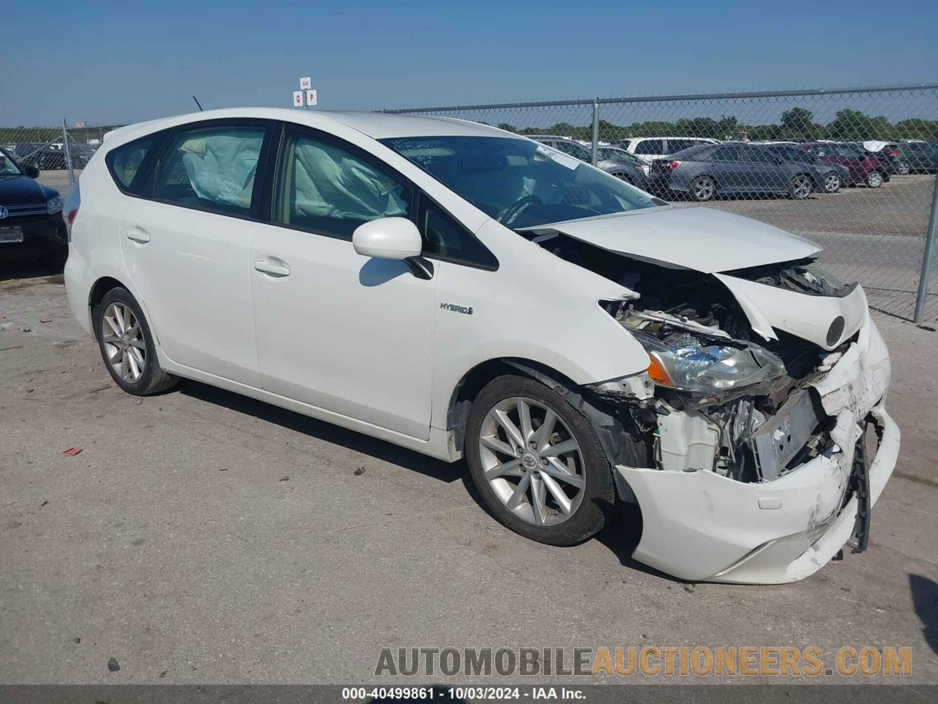 JTDZN3EU0C3123970 TOYOTA PRIUS V 2012