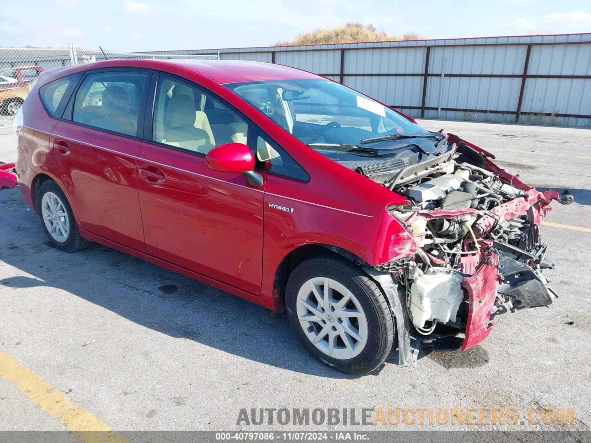 JTDZN3EU4C3165025 TOYOTA PRIUS V 2012