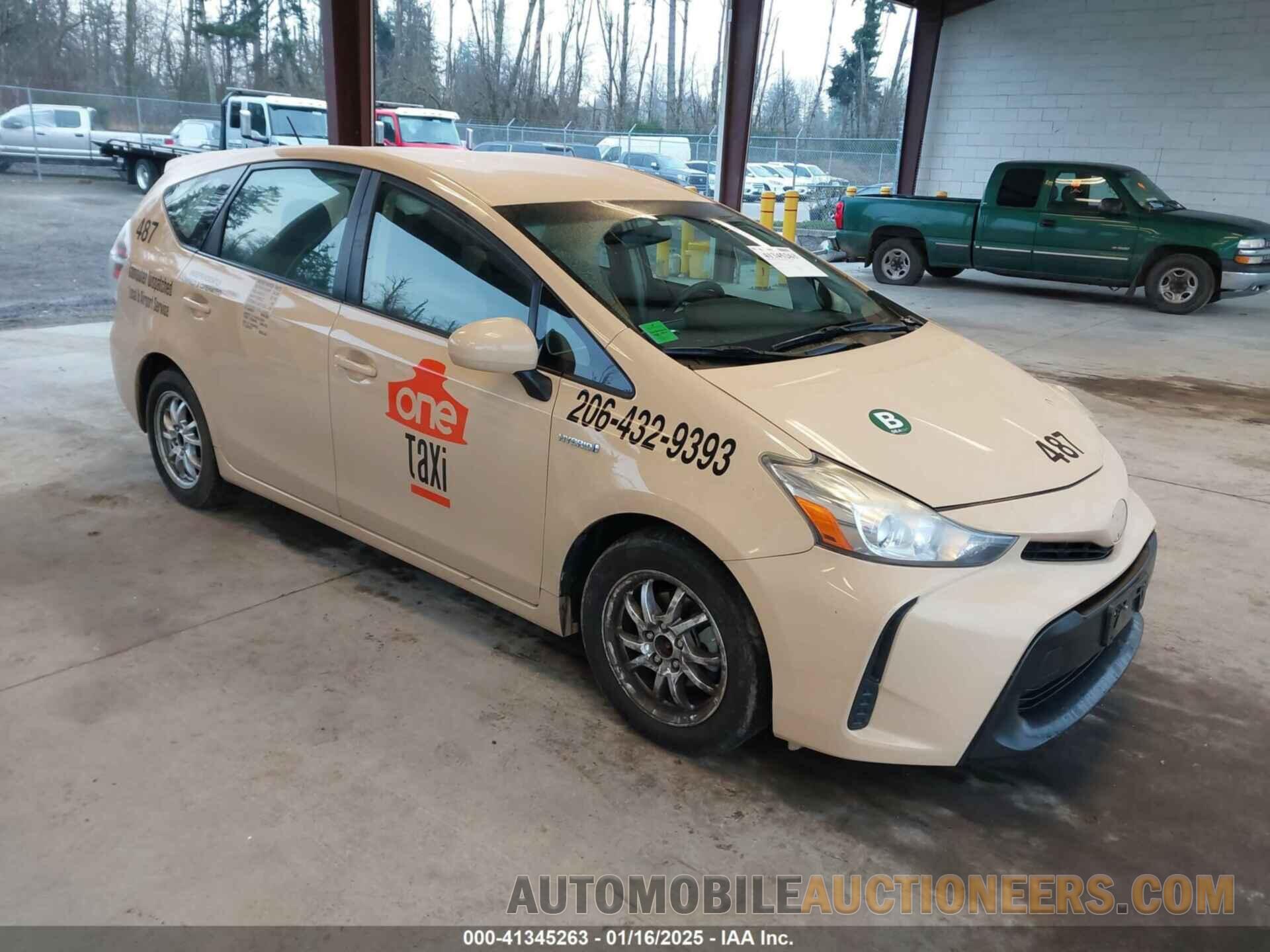 JTDZN3EU4FJ030479 TOYOTA PRIUS V 2015